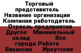 Торговый представитель › Название организации ­ Компания-работодатель › Отрасль предприятия ­ Другое › Минимальный оклад ­ 36 000 - Все города Работа » Вакансии   . Иркутская обл.,Иркутск г.